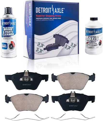 Miniatura 132 de Detroit Axle - Pastillas de Freno Delantero Izquierdo Reemplazo de Pinza de Disco para Dodge Ram 1500 Dakota Mitsubishi Raider - Juego de 3 piezas