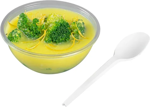 Miniatura 9 de Cucharas compostables de 6.5 pulgadas, 250 cucharas de alta resistencia, construcción sostenible, resistente, mango largo, cubiertos desechables