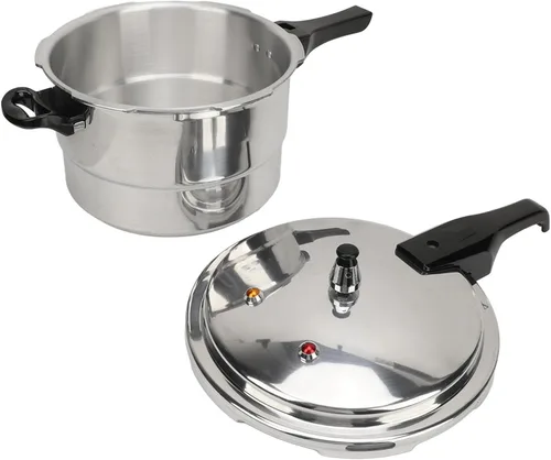 Miniatura 2 de Luqeeg Olla a presión de aluminio, olla a presión con calor rápidamente, distribución uniforme del calor, estufa de inducción y doble uso abierto