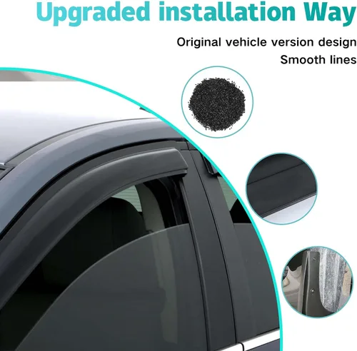 Miniatura 2 de Protectores de lluvia para ventanas compatibles con Toyota Prius 2010, 2011, 2012, 2013, 2014, 2015, accesorios para Toyota Prius, viseras
