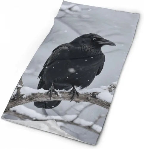 Miniatura 3 de Neck Gaiter Upf 50 Sun Protection Black Crow Face Mask Cover Moisture Wicking & Quick Dry Neckerchief Seamless Headwear Ski Gaiter Breathable Sports