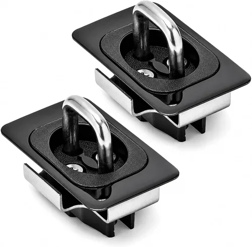 Bull Ring Anclajes retráctiles de amarre empotrados para caja de camión, construidos para Dodge Ram 1995+ y Tundra Crew Max 2014-2019, requiere