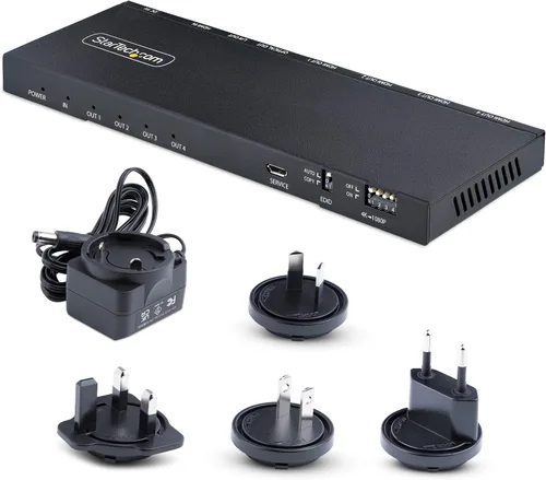 Miniatura 7 de StarTech HDMI-SPLITTER-44K60S - Divisor HDMI de 0.138 in, 4 puertos 4K 60Hz, escalador integrado, audio óptico