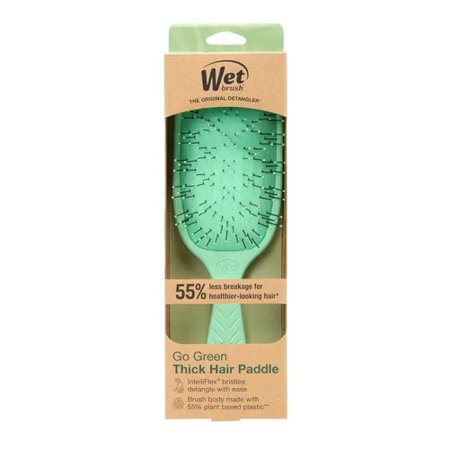 Miniatura 12 de Wet Brush Go Green - Cepillo desenredante de pelo grueso, cerdas IntelliFlex ultrasuaves con AquaVent - Afloja suavemente los nudos mientras