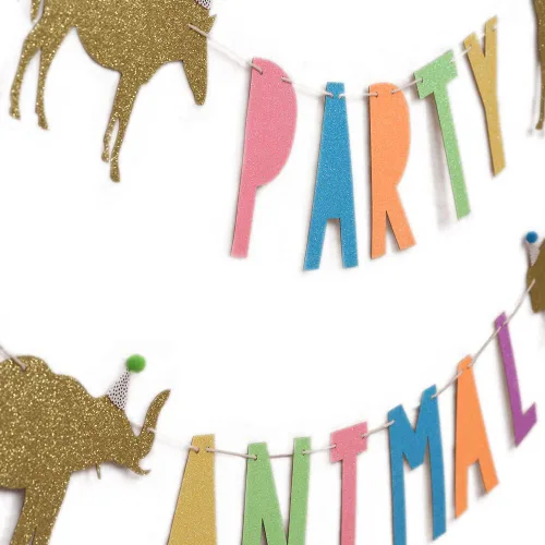 Miniatura 5 de WAOUH Cartel de cumpleaños de animales para fiestas, decoración de fiesta de zoológico y circo para baby showers, accesorios de fotos brillantes