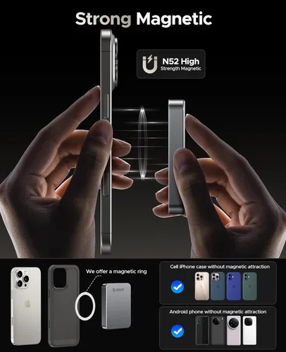 Miniatura 2 de ORICO 256GB SSD Magnético Portátil, Cuerpo de Metal, Grabación y Almacenamiento ProRes HDR de 4K 120 fps, Hasta 460MB/s, Cable USB C&A 2 en 1, SSD