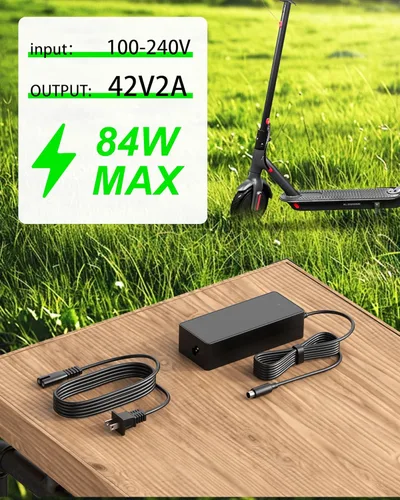 Miniatura 2 de VHBW Cargador de 42 V para scooter eléctrico MaxShot - Compatible con scooter eléctrico MaxShot V1, adaptador de batería inteligente fuente