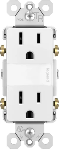 Legrand Salida de luz nocturna LED radiante ajustable, receptáculo resistente a manipulaciones, ámbar reductor de luz azul, luz nocturna para