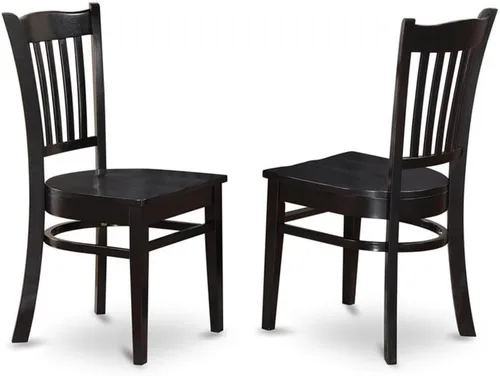 Miniatura 4 de East West Furniture DUGR7-BLK-W - Juego de mesa de cocina de 7 piezas que consta de una mesa de comedor rectangular y 6 sillas de comedor, 36 x 60