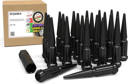 Miniatura 17 de Wheel Accessories Parts 20 tuercas hexagonales de 1/2 a 20 roscas de 4.40 pulgadas de largo, cromadas de 7/8 pulgadas y 13/16 pulgadas, para Chevy