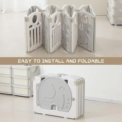 Miniatura 4 de LulliSpace Corralito para bebés, para niños y niños pequeños, patio de juegos seguro, puertas de seguridad para interiores y exteriores, área Azul