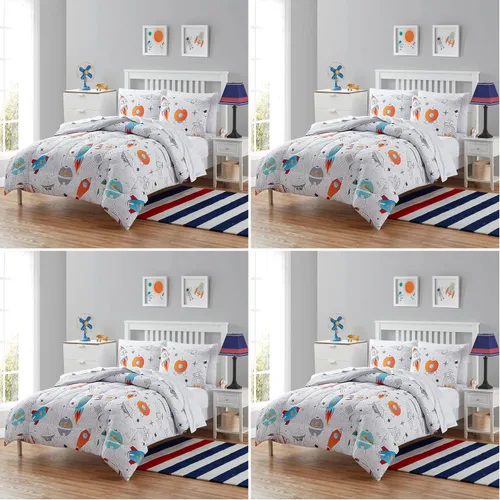 Miniatura 38 de Juego de ropa de cama para niños en una bolsa para niños y niñas, juego de sábanas impresas y edredón, individual, Waterbury Marble Mármol Waterbury