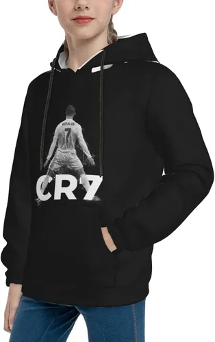 Miniatura 7 de LUJA DLING Ronaldo #7 Cr7 - Sudadera con capucha para adolescentes con bolsillo