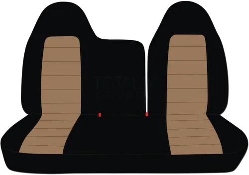 Miniatura 22 de Totally Covers Compatible con fundas de asiento de camión de dos tonos 1997-1998 Ford F-150 F-250 (banco dividido delantero 40/60) sin