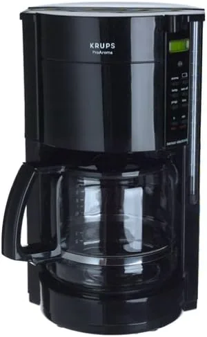 Cafetera programable Krups Pro Aroma de fábrica de 12 tazas, color negro, DESCATALIZADA