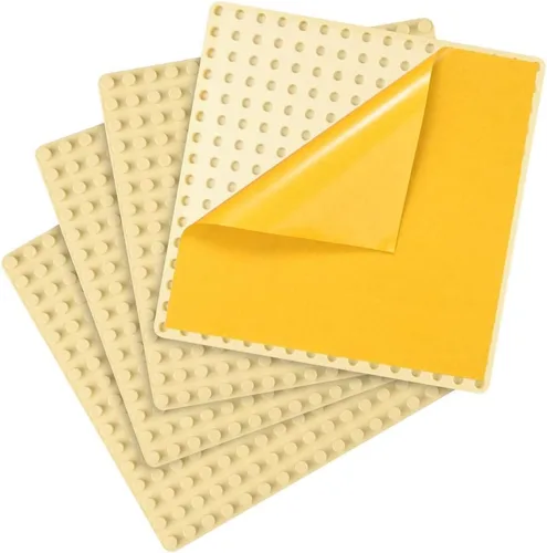 Miniatura 7 de MIMAX Placas base autoadhesivas compatibles con DUPLO, placa base para despegar y pegar para mesa de juego o pared de bricolaje, paquete de 4