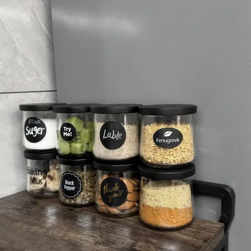 Miniatura 4 de Oui - Tapas para tarros de yogur, paquete de 12 tapas de metal negro para contenedor de yogur Yoplait, tapas para tarros de yogur oui con etiqueta