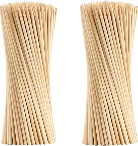 Miniatura 2 de 200 PIEZAS pinchos de bambú, palitos de comida de 6 pulgadas para aperitivos, frutas, brochetas a la parrilla, palillos de cóctel para bebidas