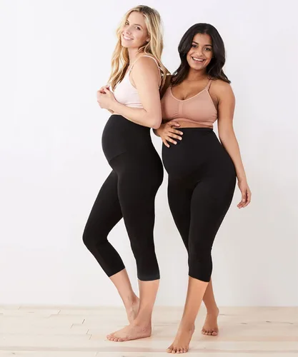 Miniatura 4 de Maternity Capri Leggings Over The Belly Butt Lift -Soft Non-See-Through Workout Pregnancy Pants for Women