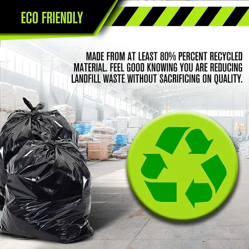 Miniatura 6 de Aluf Plastics Bolsas de basura negras resistentes de 65 galones, 1.5 mil, 50 x 48 pulgadas, paquete de 5000 unidades, para contratistas, exteriores