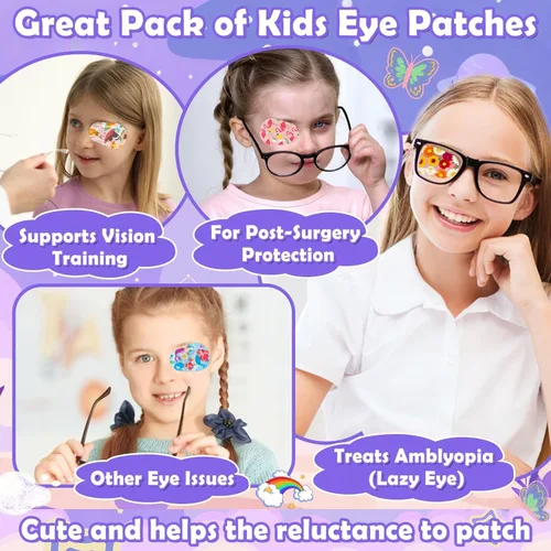 Miniatura 7 de Sublaga 90 parches de ojos para niños, 15 estilos de parches para los ojos de los niños, parche de ojos para niños pequeños con ojo perezoso