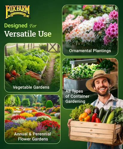 Miniatura 5 de FoxFarm Happy Frog Fertilizante multiusos – Fertilizante de liberación lenta para flores, verduras y plantas ornamentales – Contiene microbios