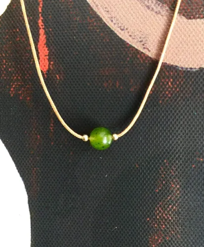Miniatura 7 de Collar de piedras preciosas, gargantilla de jade nefrita natural de Canadá, collar impermeable, collar delicado simple, gargantilla delicada, collar