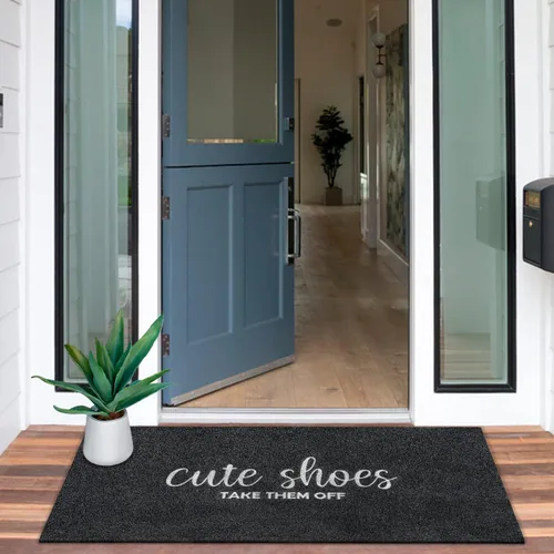 Miniatura 5 de Tapete de Puerta Frontal Tapetes de Bienvenida Zapatos Lindos Quítatelos Entrada Antideslizante Tapetes para Entrada Ideal Interior Exterior Hogar