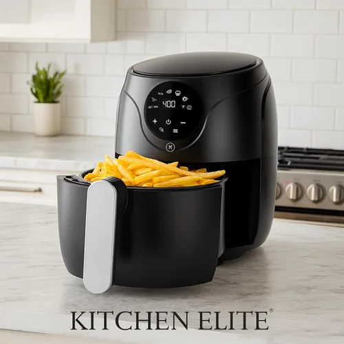 Miniatura 7 de Kitchen Elite - Freidora de aire compacta de 2.5 cuartos de galón, pequeña estufa de mostrador sin aceite con cesta antiadherente libre de PFAS