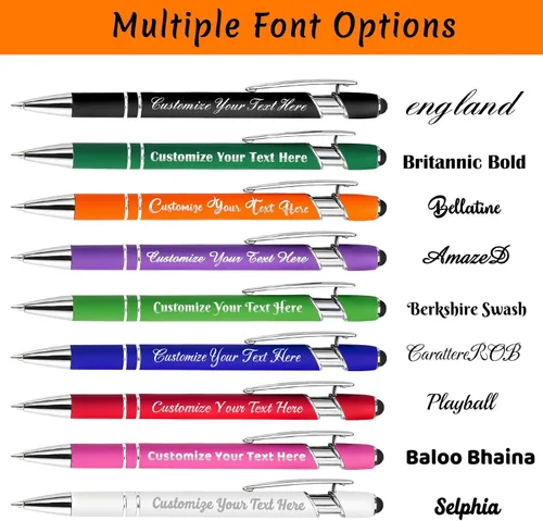 Miniatura 3 de Bolígrafos personalizados con lápiz capacitivo, bolígrafos grabados personalizados, impresos con tu logotipo o mensaje para Navidad, graduación