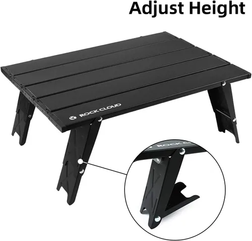 Miniatura 4 de Rock Cloud Mesa de Playa Plegable de Aluminio Ultraligera Ajustable en Altura, Mesa de Camping Portátil Mini