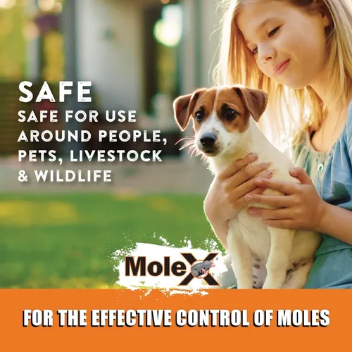 Miniatura 8 de MoleX - Pellets de cebo para control de roedores para topos, sin veneno, seguro para mascotas Pellets de uso en interiores y exteriores Bolsa