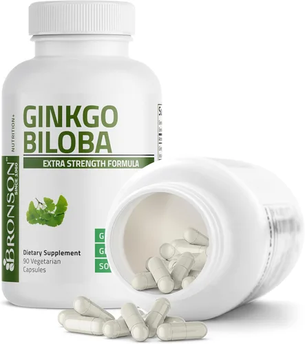 Miniatura 6 de Bronson Ginkgo Biloba Extra Strength Apoya la función cerebral y la memoria, 90 cápsulas vegetarianas Vegetariano, sin OMG, sin gluten, sin soja