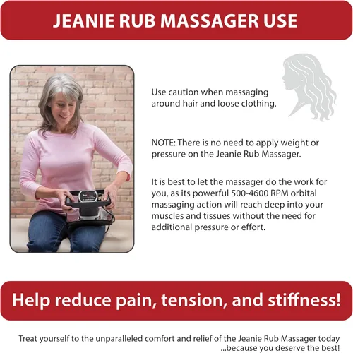 Miniatura 6 de Jeanie Rub Massager - Funda para almohadilla de piel de oveja con velocidad variable PRO-3401