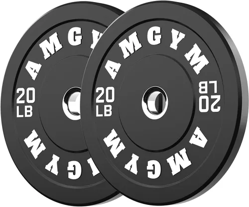Miniatura 41 de Discos de peso olímpicos de 2 pulgadas y caucho para barras, discos para gimnasio en casa, entrenamiento de fuerza y levantamiento de pesas, 10 a