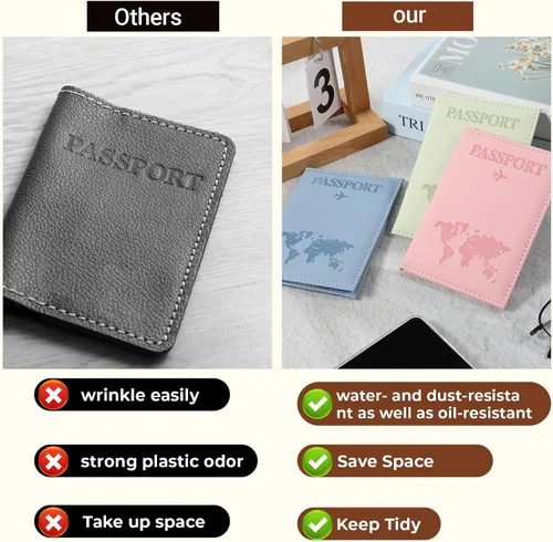 Miniatura 2 de Funda para pasaporte, funda para pasaporte, funda para pasaporte, protector de pasaporte, artículos esenciales para mujeres y hombres, accesorios