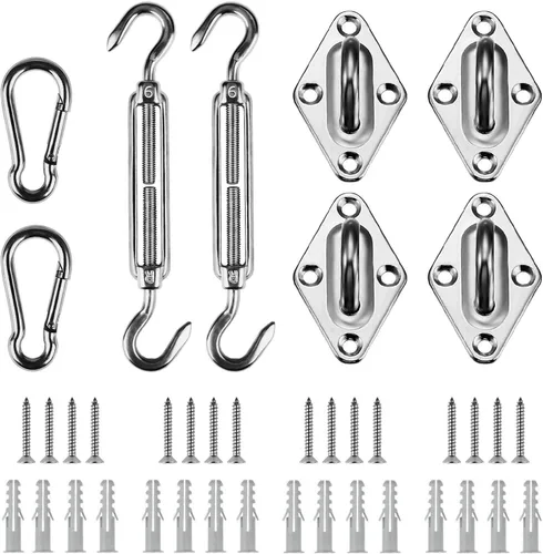 Miniatura 11 de Kit de herrajes para toldo de 5 pulgadas para rectángulo 316 de acero inoxidable antioxidante para patio al aire libre