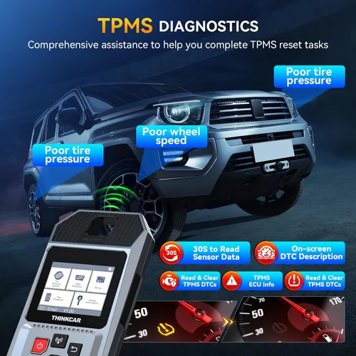 Miniatura 7 de THINKTPMS VENU90 TPMS OBD2 Herramienta de diagnóstico, activar/leer/aprender servidor TPMS, programación de sensores THINKCAR/MUCAR (315/433MHz),
