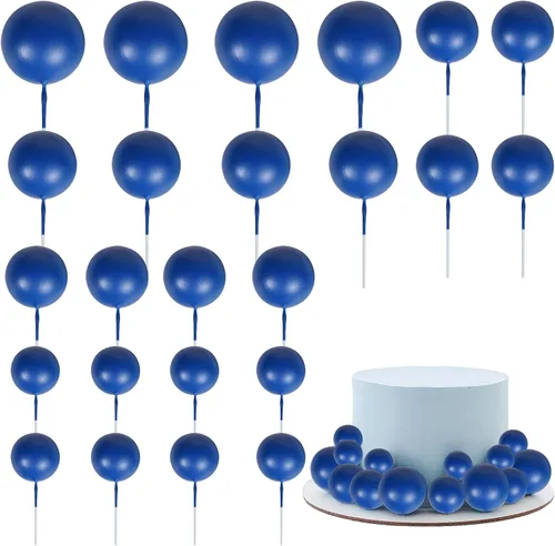 Miniatura 15 de Rsstarxi 30 piezas de mini globos y bolas de espuma para tartas – Insertos de pastel de bricolaje para bodas, aniversarios y decoraciones de fiesta