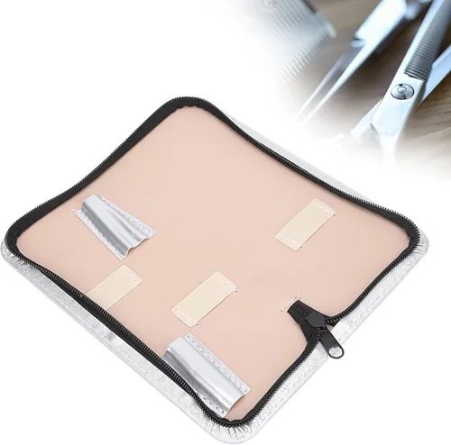 Miniatura 5 de Bolsa de cuero sintético para tijeras, estilista para peluquería, estuche para peluqueros, herramientas de salón, bolsa de funda portátil
