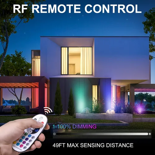 Miniatura 6 de Foco de Navidad de Halloween para exteriores, 10 W RGBW LED iluminación de paisaje, luces de paisaje que cambian de color de bajo voltaje, 12 V ~ 24