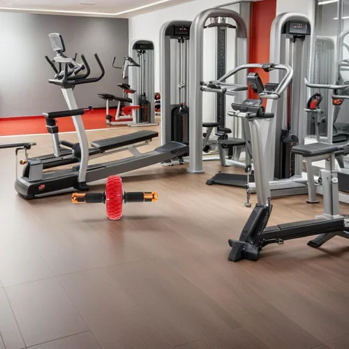 Miniatura 7 de Rueda ergonómica para abdominales para gimnasio en casa con asas antideslizantes, construcción y resistencia constante para entrenamiento muscular
