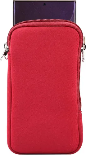Funda de neopreno para teléfono con cordón para el cuello para Samsung Galaxy S23 Ultra S22 Ultra A03S A23 A32 5G A13 A14 Note 20 Ultra, Moto G Rojo