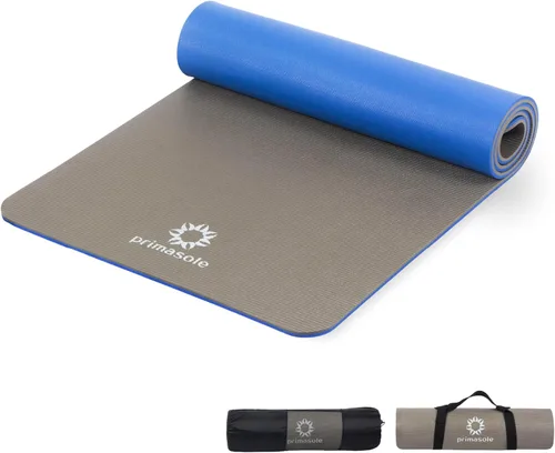 Miniatura 7 de Primasole Esterilla de yoga ecológica de 1/2 pulgada antideslizante para yoga, pilates, fitness en casa y gimnasio, 4 colores con funda