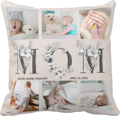 Miniatura 17 de Almohada personalizada: almohada personalizada con imagen y nombre, incluyendo funda e inserción. Impresión a todo color en ambos lados Funda ultra