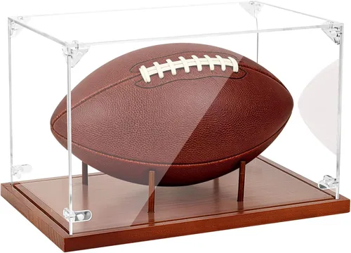 Miniatura 12 de Hooqict Paquete de 4 Estuche de Exhibición de Sóftbol de Acrílico Estuche de Exhibición de Sóftbol Transparente Soporte Protegido contra UV Estuche