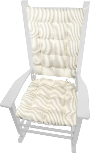 Miniatura 17 de Barnett Home Decor Cojines de silla mecedora de algodón Duck Tan – Tamaño extragrande Jumbo – Almohadilla de asiento de espuma de látex de 19 x 19