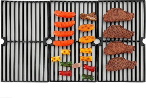 Miniatura 4 de Parts DC118 - Rejilla de cocción de hierro fundido para Brinkmann 810-1415-F, 810-1470, 810-8300, 810-8300-F, para Grill King 810-9325-0, juego de 3