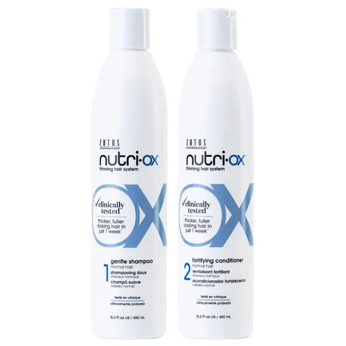 NUTRI-OX Champú suave normal para adelgazar el cabello | Cabello más grueso y de aspecto más completo | Probado clínicamente y dermatológicamente |