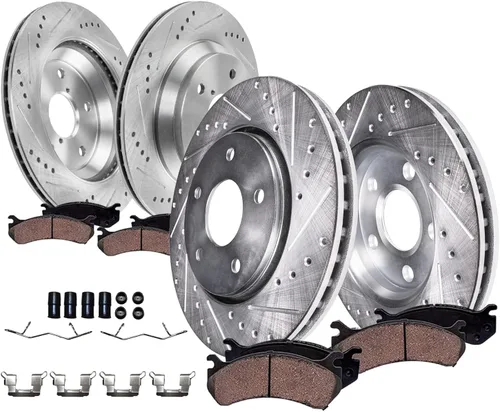 Miniatura 29 de Detroit Axle - Pinza de freno de disco del lado del conductor trasero de repuesto de pastillas de freno de cerámica para Lexus HS250h 2010 2011 2012